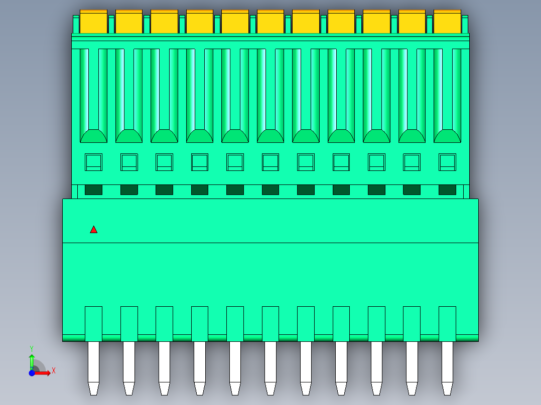 DEGSON 15EDG 系列 2.5mm 接线端子包-15EDGVC+KD-2.5-11P-14-00AH前视图