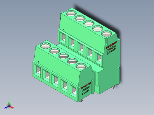 DEGSON DG500 系列 5.05.087.62mm 接线端子-DG500B-5.0-10P-14-00AH