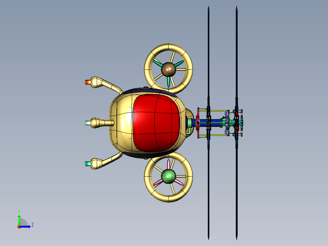 共轴高速AVX直升机左视图