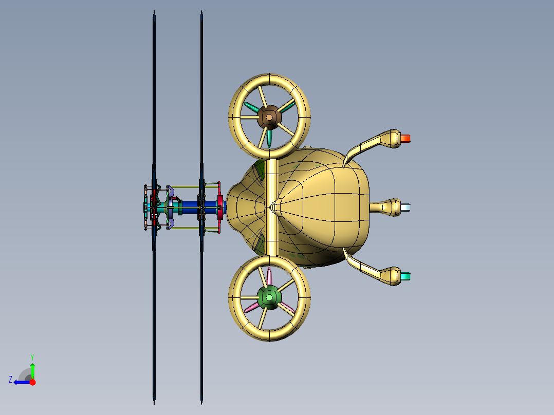共轴高速AVX直升机右视图