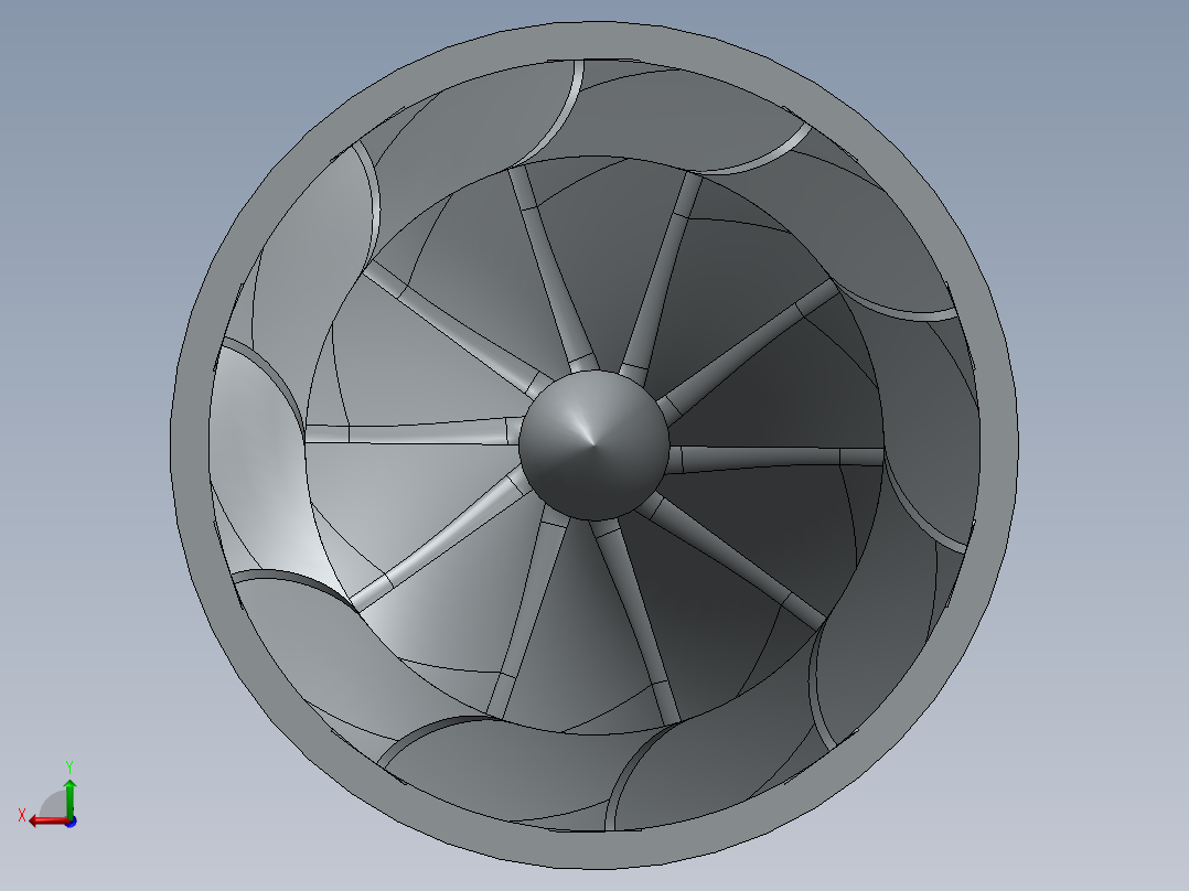 变螺距叶轮后视图