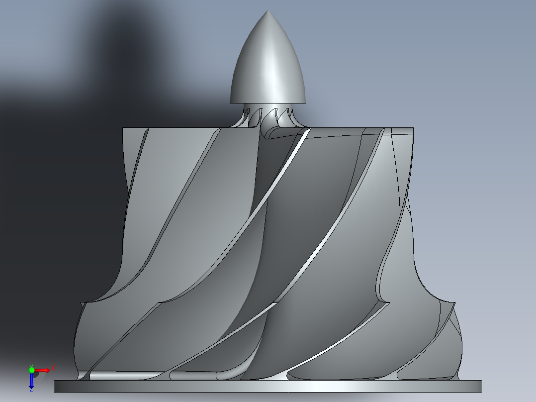 变螺距叶轮俯视图