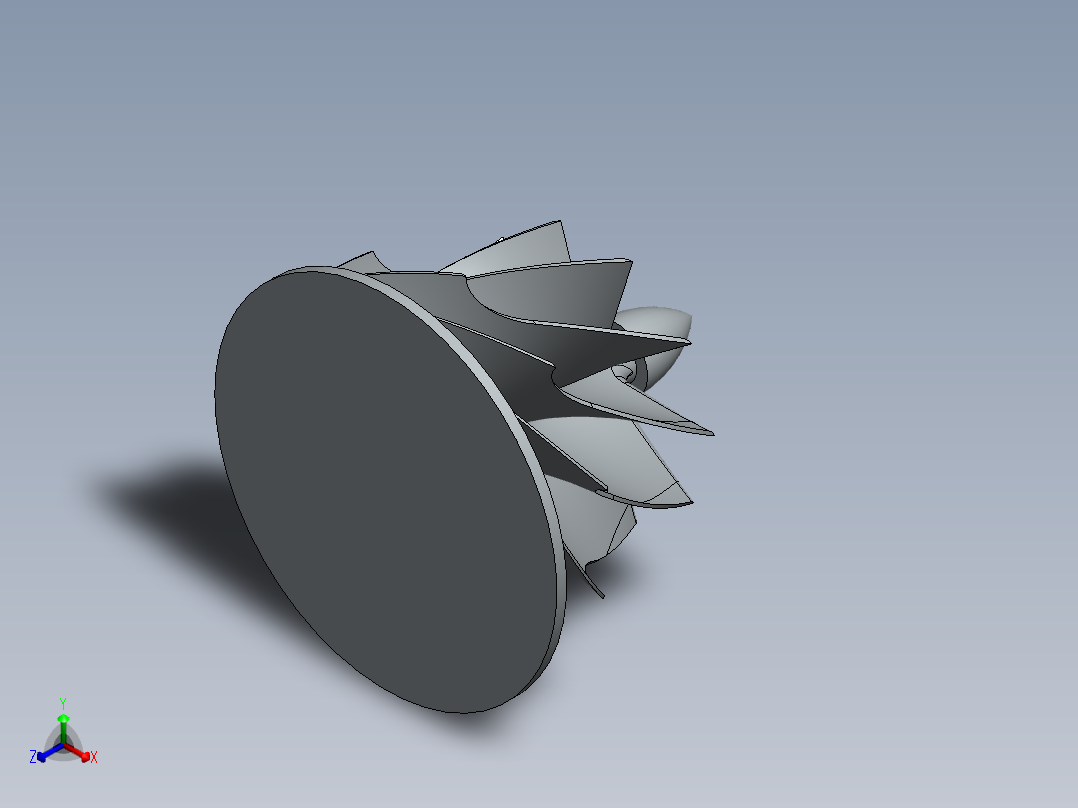 变螺距叶轮正等轴测图