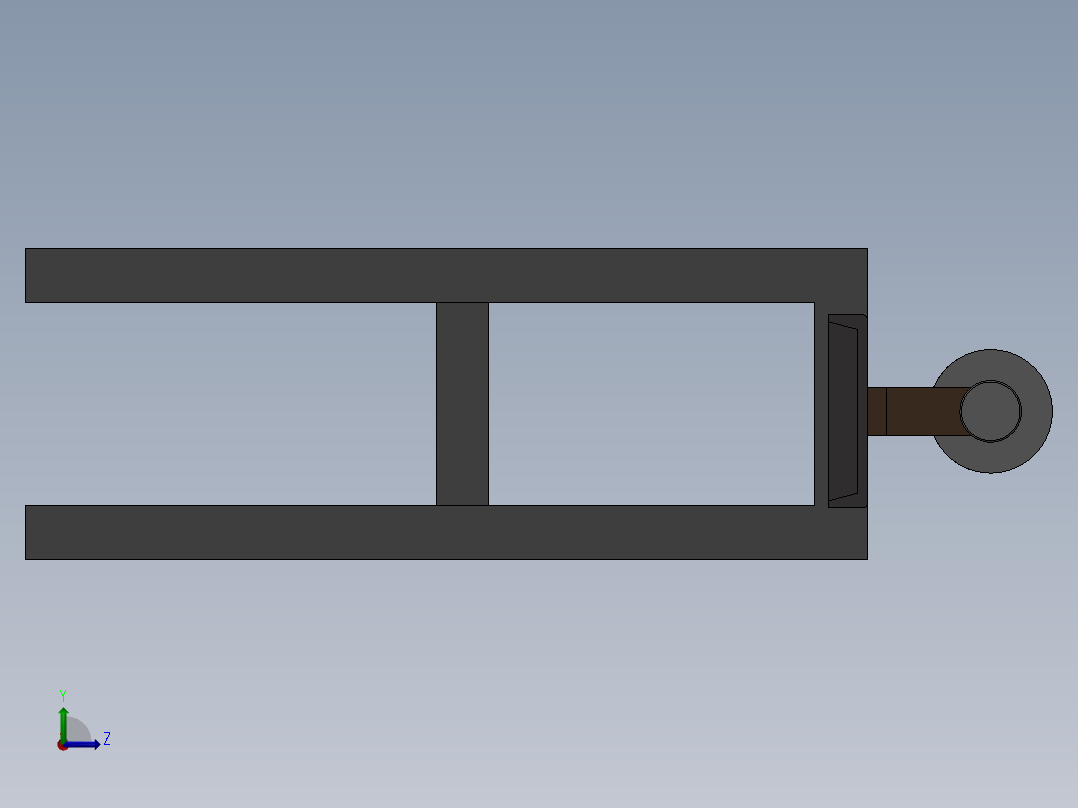 管路切割设计三维模型左视图
