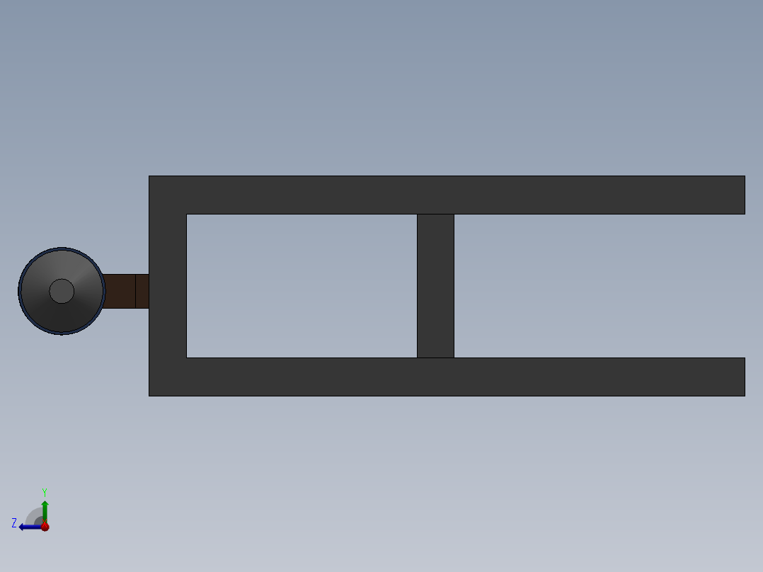 管路切割设计三维模型右视图