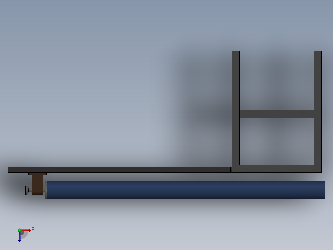 管路切割设计三维模型俯视图