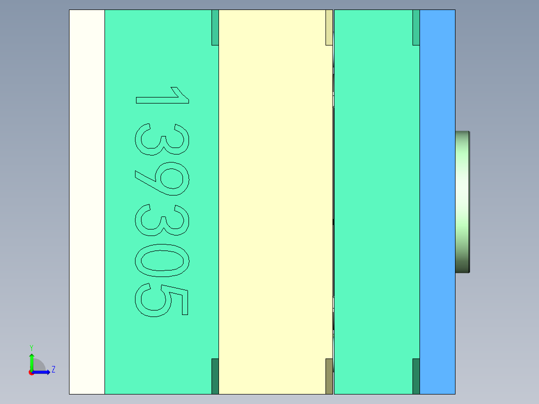 透明灯片左视图