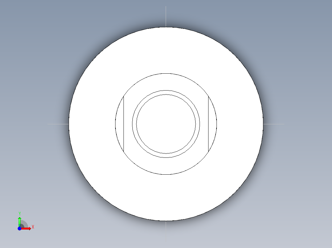 惰輪梢SID-3D多系列多零件图纸模型前视图
