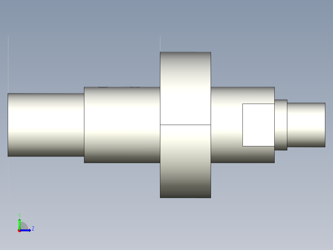 惰輪梢SID-3D多系列多零件图纸模型左视图