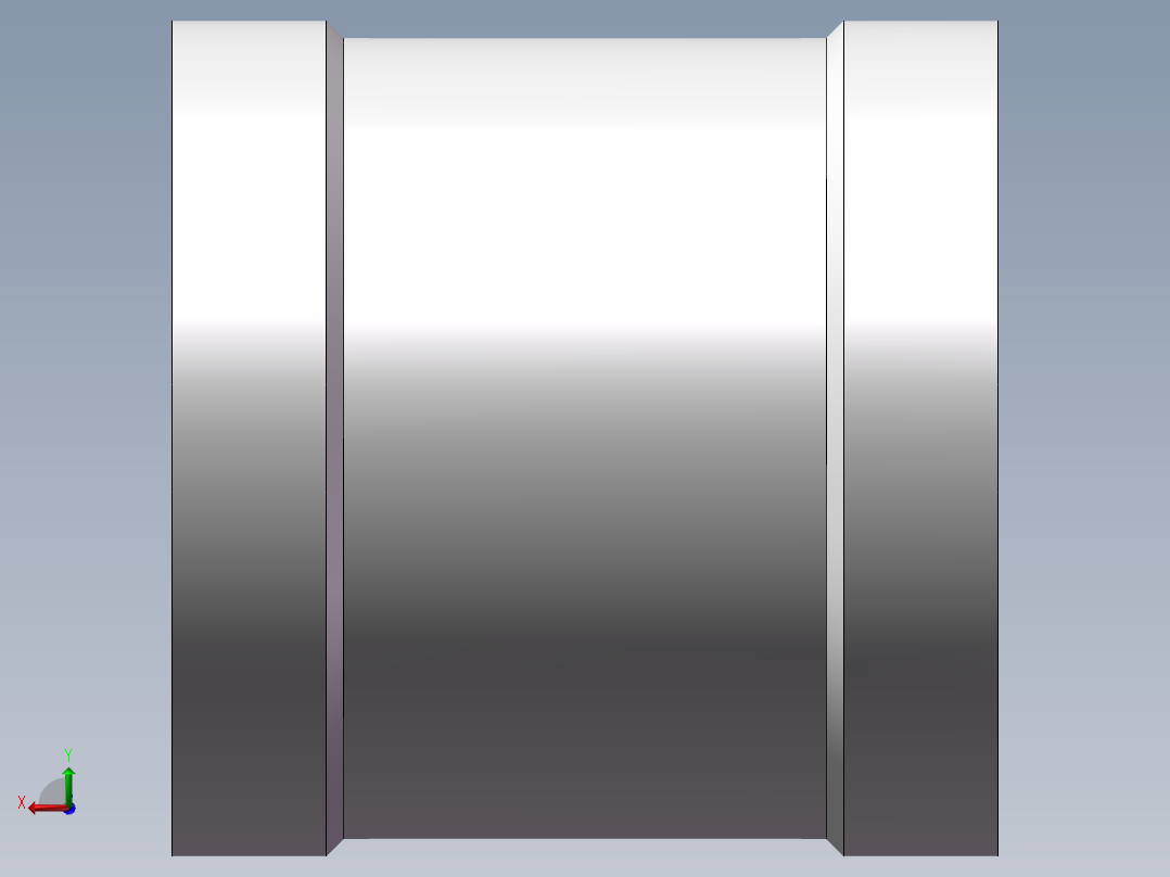 管箍-等径有边 DN32后视图