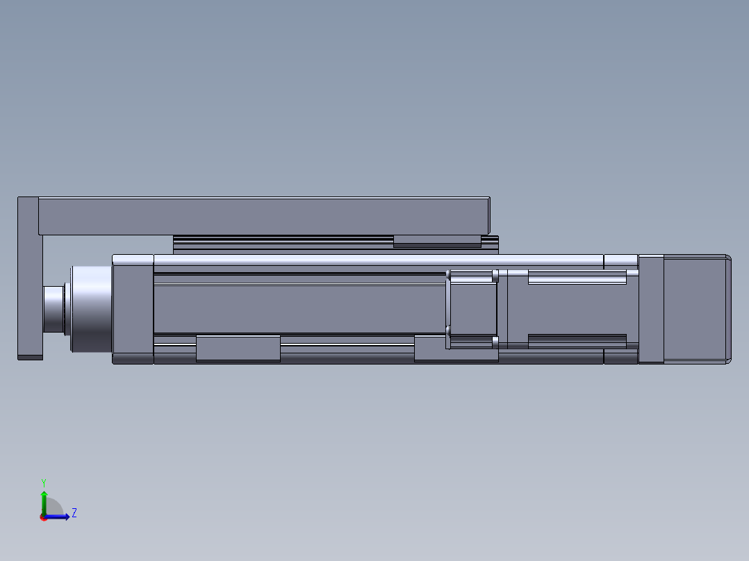 电动滑台模组SEH50L-BR左视图