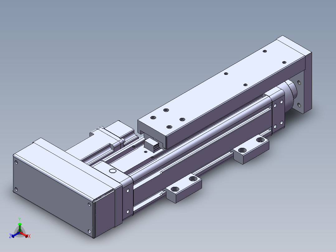 电动滑台模组SEH50L-BR正等轴测图