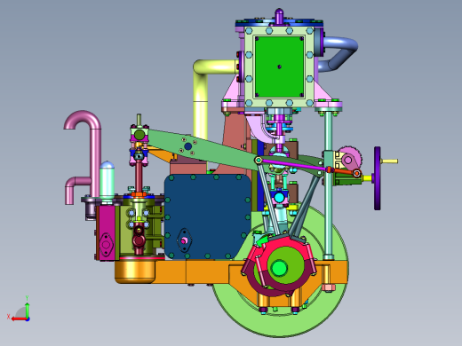 复合循环结构形式蒸汽机后视缩略图