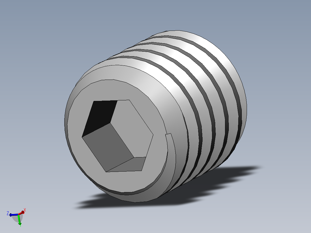 DIN 913-ISO 4026 固定螺钉-M4 L=4.SLDPRT主视图