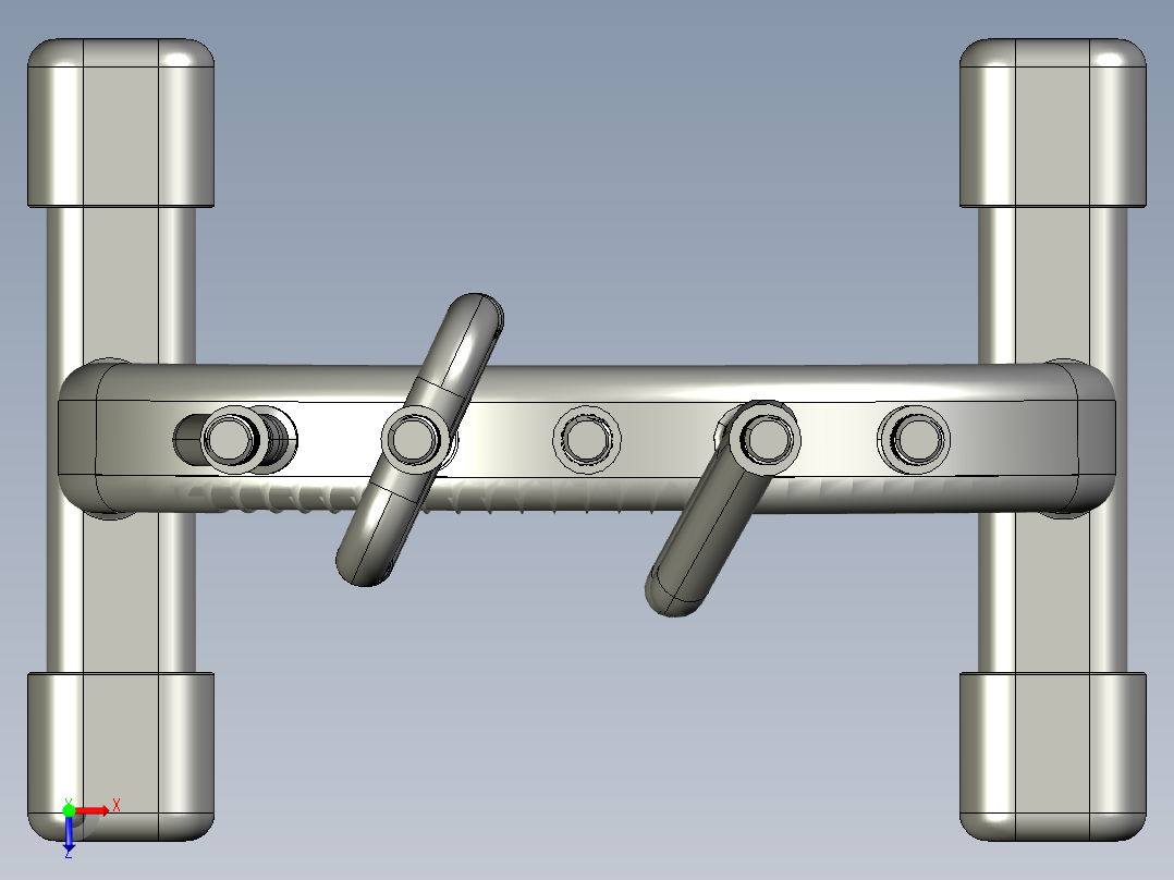举重杆固定器俯视图
