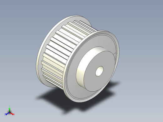 24齿皮带轮--stp三维 3d模型设计图