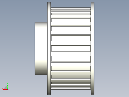 24齿皮带轮--stp三维 3d模型设计图后视缩略图