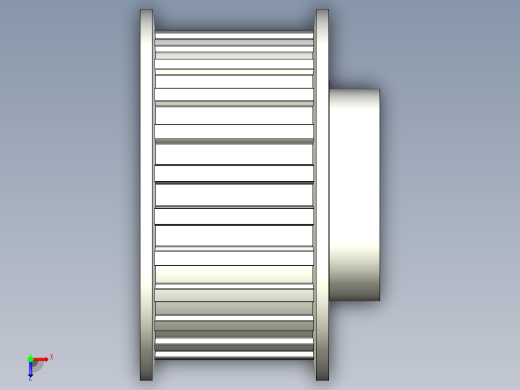 24齿皮带轮--stp三维 3d模型设计图俯视缩略图