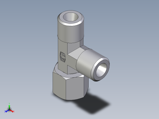卡套式工业通用硬管接头EO_Swivel_nut_run_tee_EL06SOMDCF