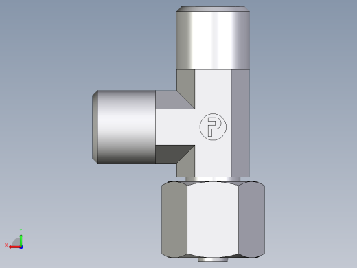 卡套式工业通用硬管接头EO_Swivel_nut_run_tee_EL06SOMDCF后视缩略图