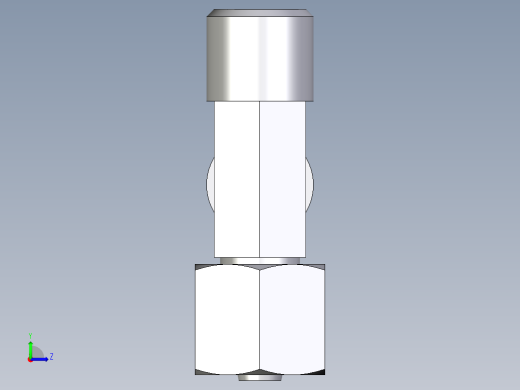 卡套式工业通用硬管接头EO_Swivel_nut_run_tee_EL06SOMDCF左视缩略图