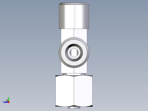 卡套式工业通用硬管接头EO_Swivel_nut_run_tee_EL06SOMDCF右视缩略图