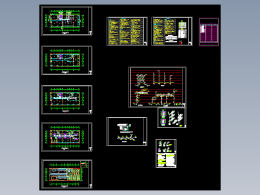 四层办公楼给排水施工图(太阳能热水系统)