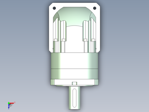 直齿ZPLF160-L1 35-114.3-200-M12.stp俯视缩略图
