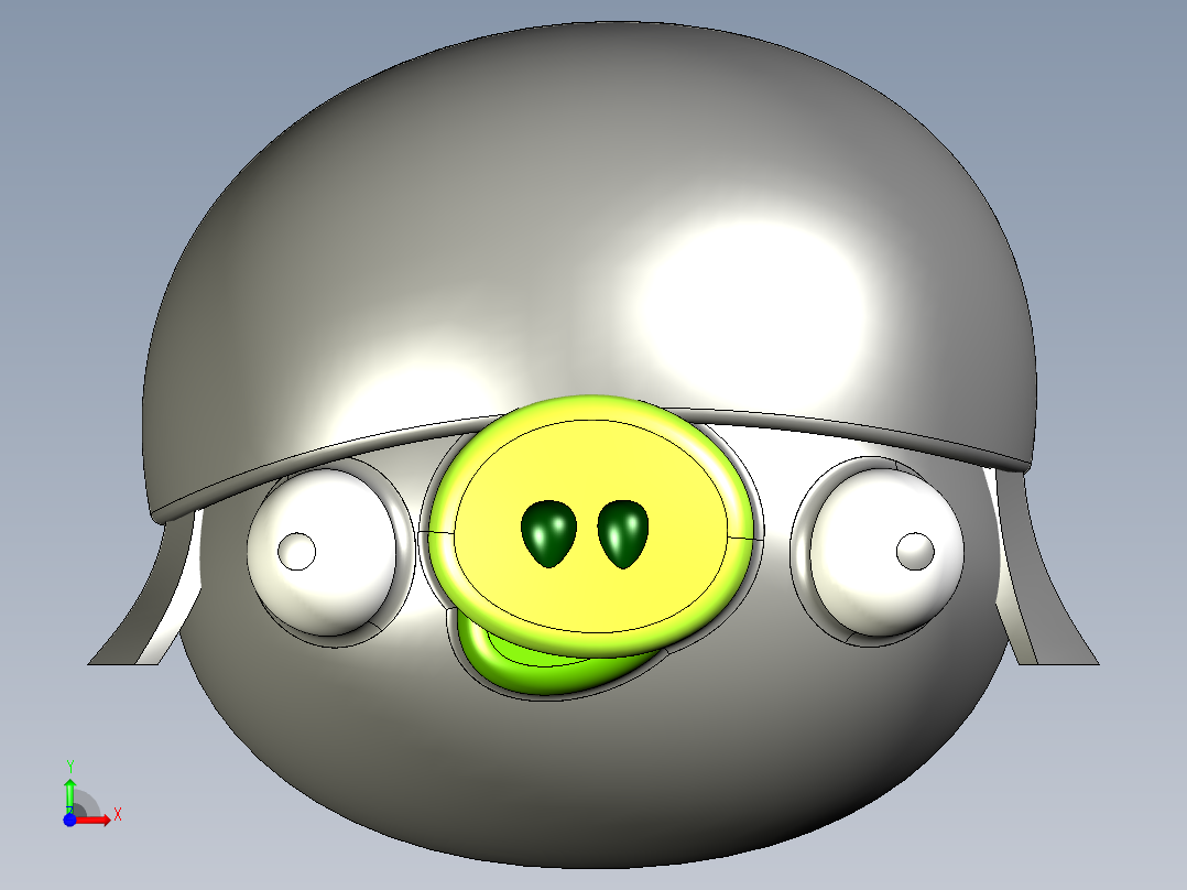 愤怒的小鸟+(猪+#02)前视图