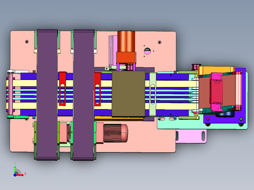 电池极板自动称重产线前视图