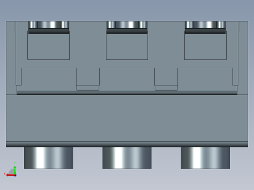 西门子接线端子3rv2915系列3D模型IGS格式后视缩略图