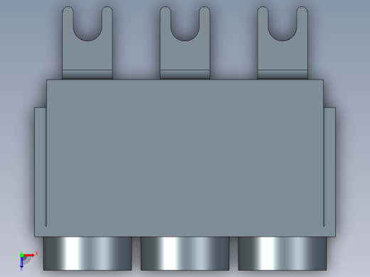 西门子接线端子3rv2915系列3D模型IGS格式俯视缩略图