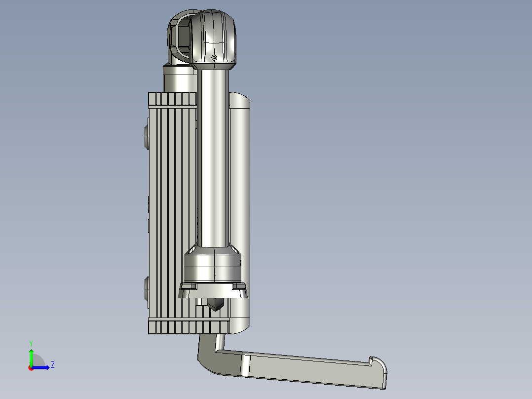 悬臂控制操控箱键盘支架-E1-旋转底座-转交-90度箱体连接器-300-500左视图