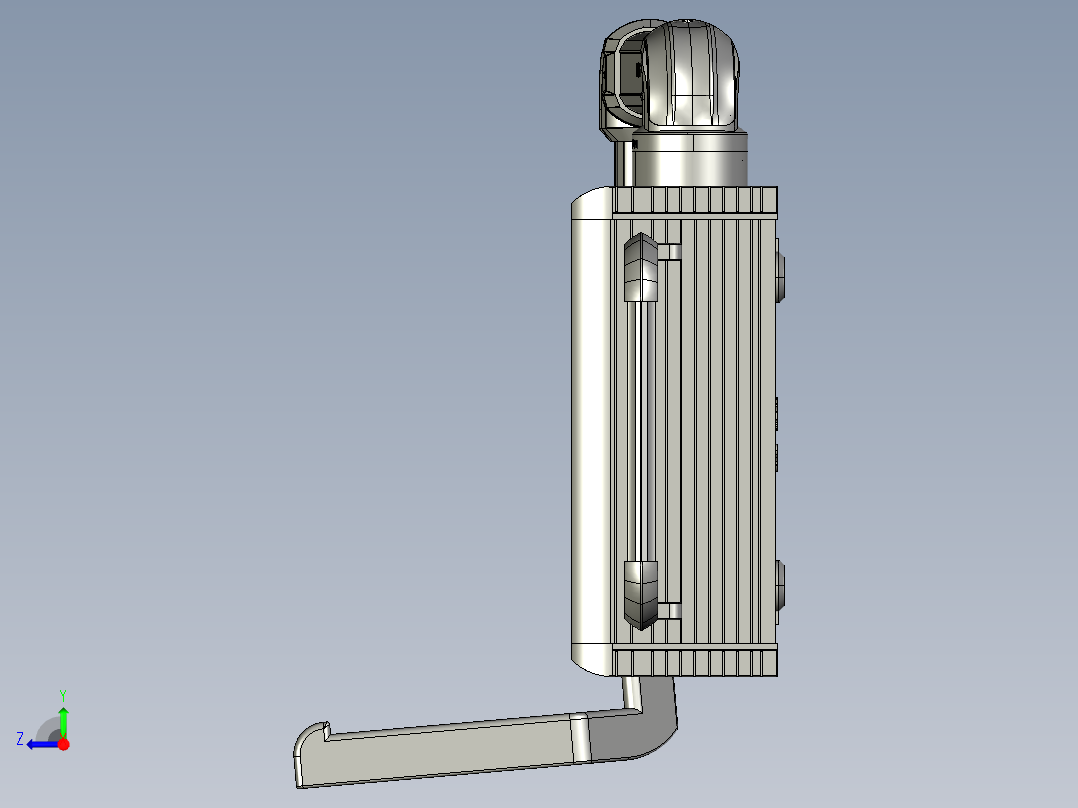 悬臂控制操控箱键盘支架-E1-旋转底座-转交-90度箱体连接器-300-500右视图