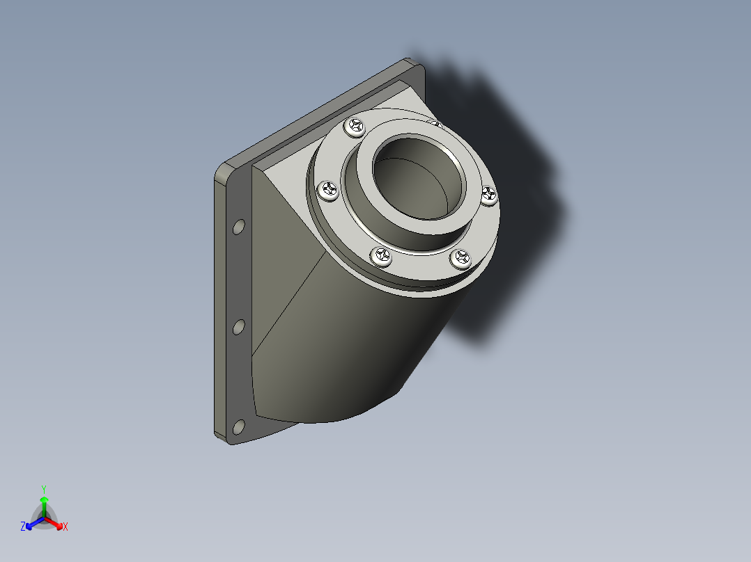 過濾器(側裝型)PLRF+C-3D多系列多零件图纸模型主视图