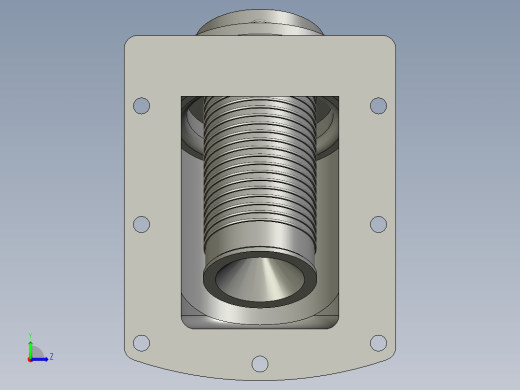 過濾器(側裝型)PLRF+C-3D多系列多零件图纸模型左视缩略图