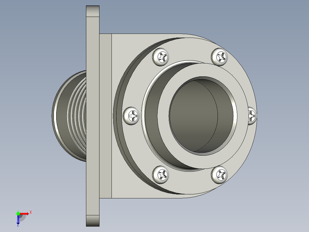 過濾器(側裝型)PLRF+C-3D多系列多零件图纸模型俯视图