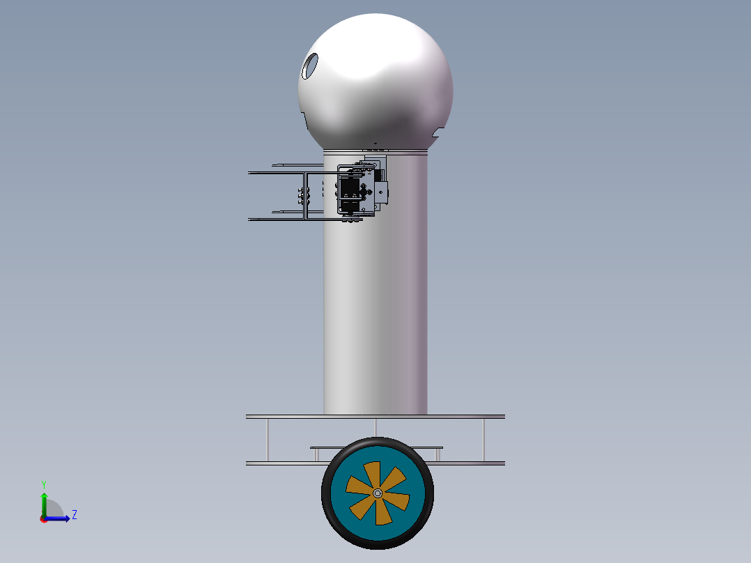 自平衡 2机械臂（三维+课设+程序+二维+电路图）左视图
