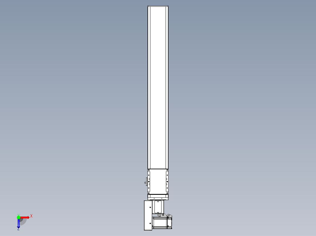同步带全封闭直线模组TPA-HCB-105D-90-L750-ML-Y-P20-N3俯视图