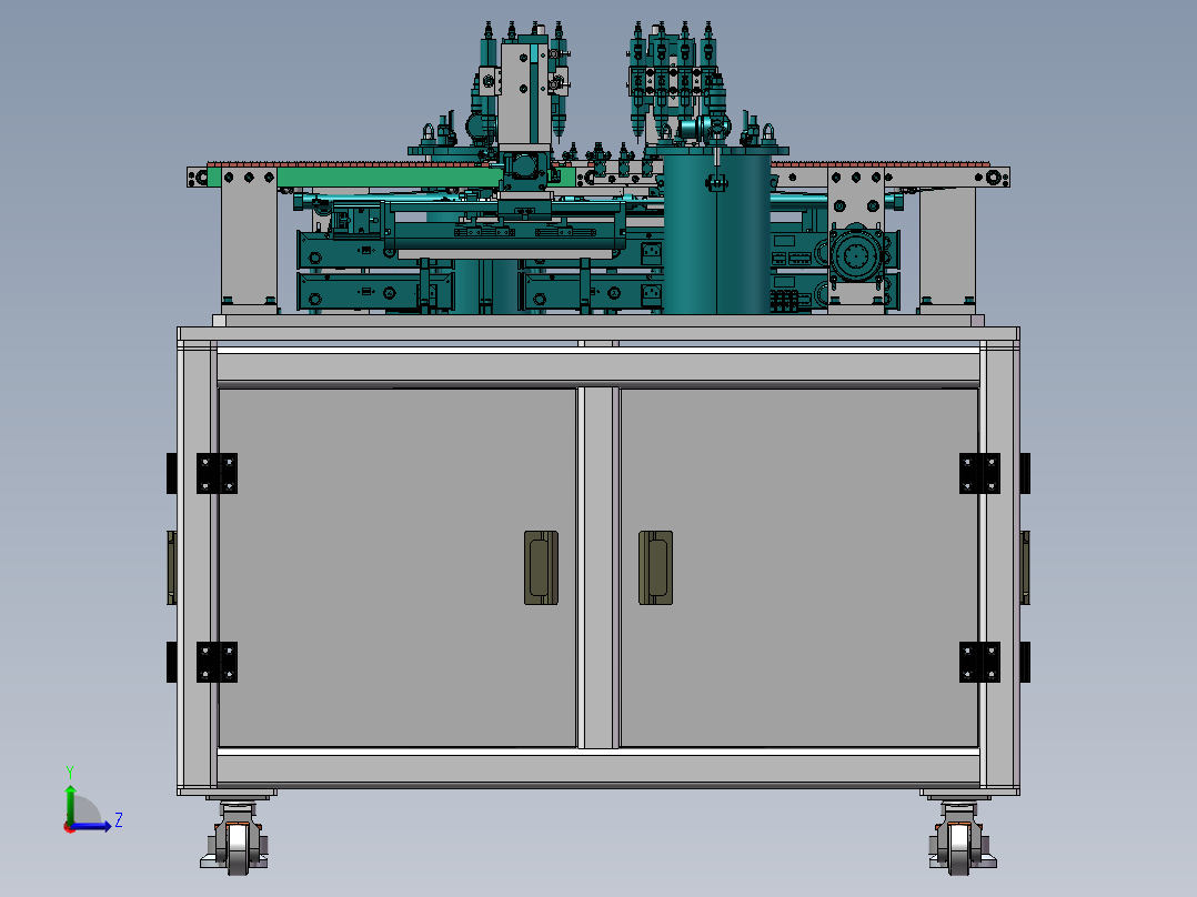 双工位点胶设备sw18左视图