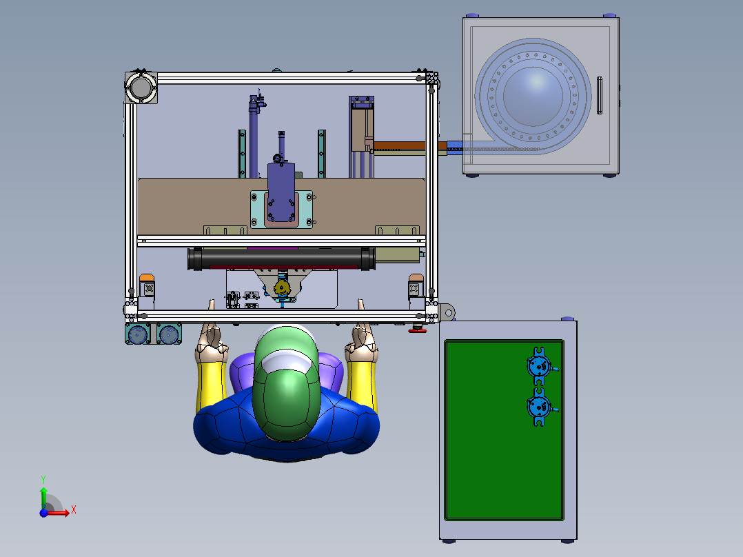 旋片泵支架送拨块自动组装设备sw20可编辑前视图