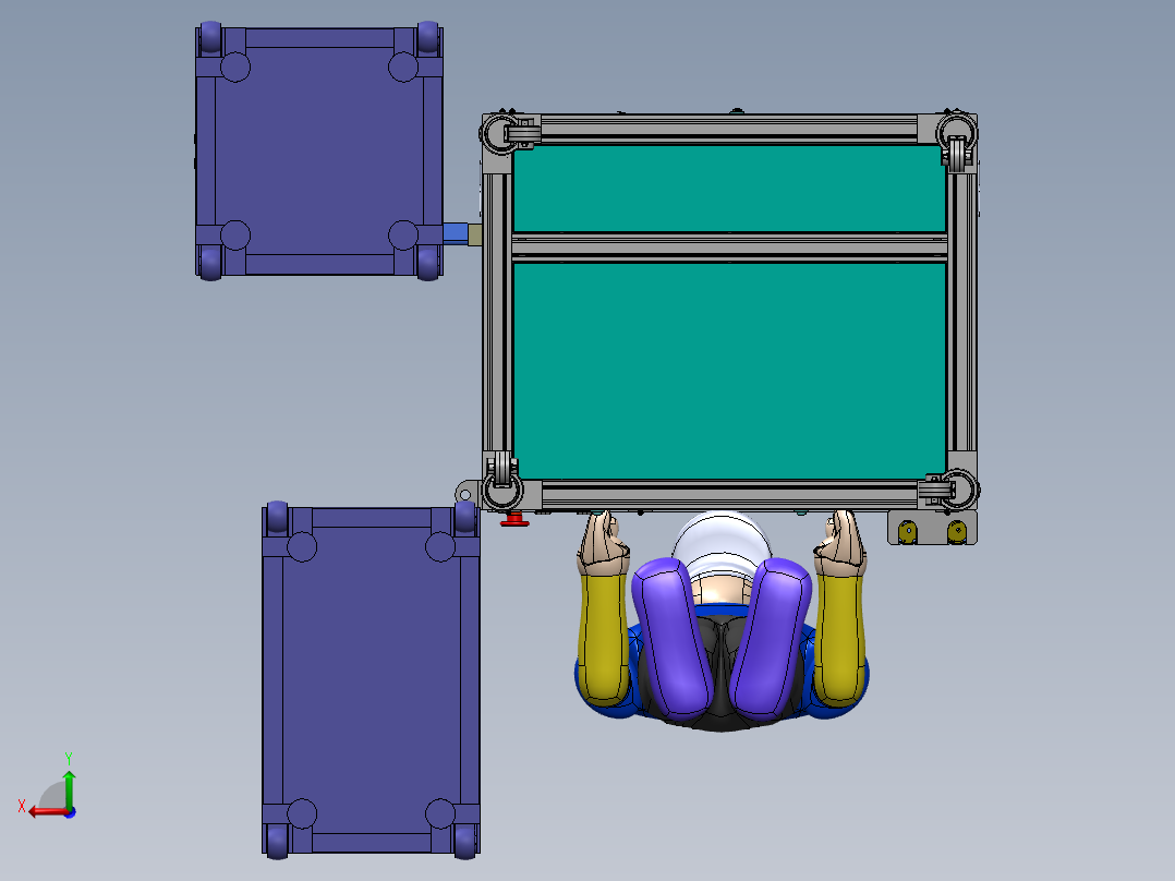 旋片泵支架送拨块自动组装设备sw20可编辑后视图