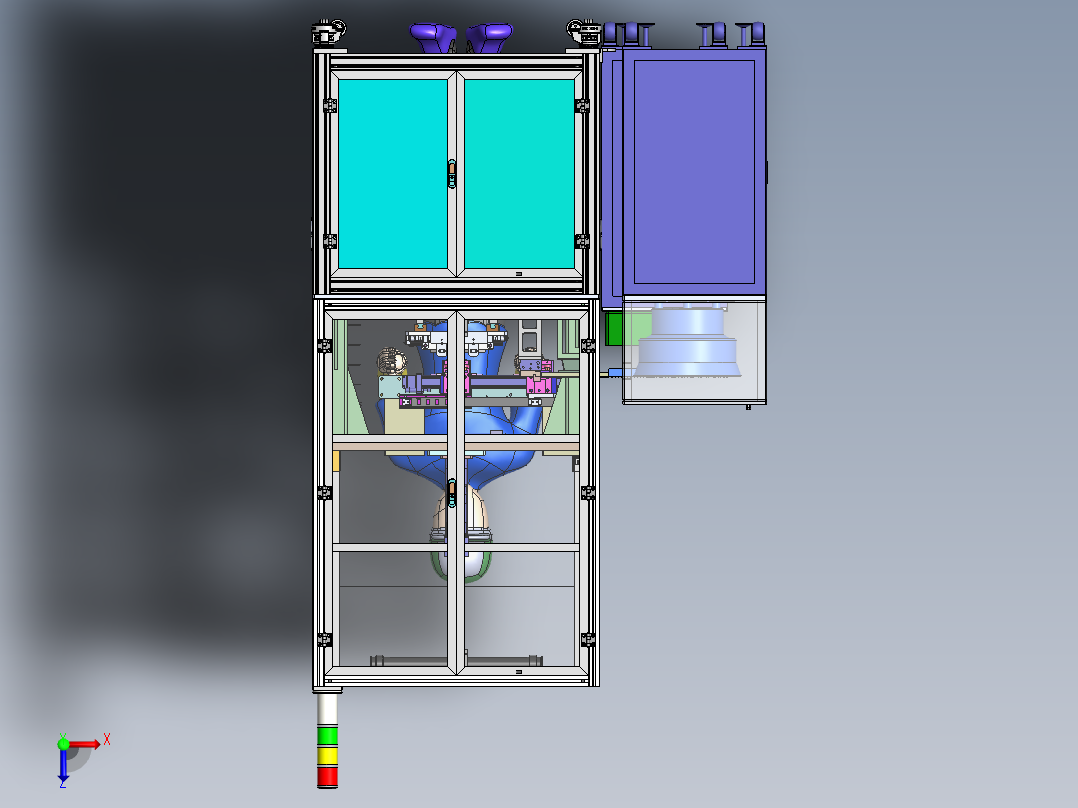 旋片泵支架送拨块自动组装设备sw20可编辑俯视图