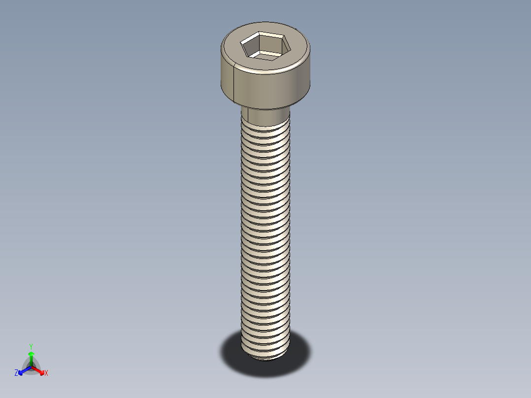 Screw_DIN_912_M3x20_A2.STEP公制内六角螺钉