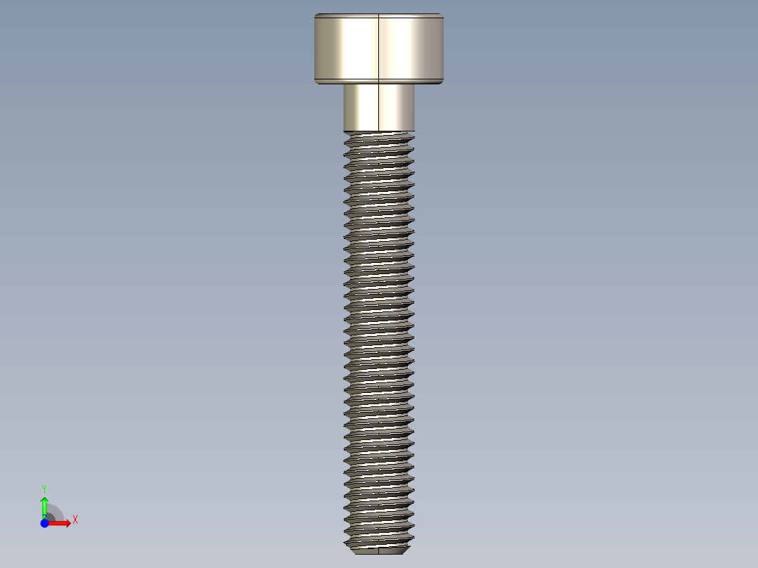 Screw_DIN_912_M3x20_A2.STEP公制内六角螺钉前视图