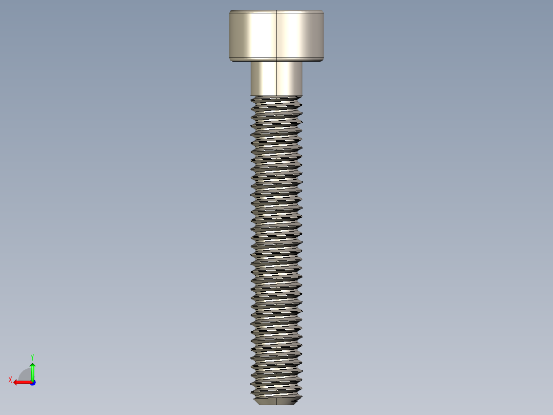 Screw_DIN_912_M3x20_A2.STEP公制内六角螺钉后视图