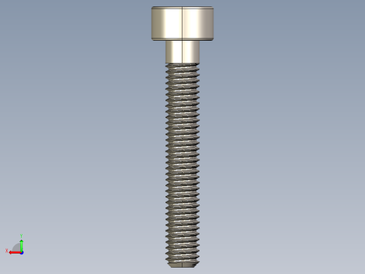 Screw_DIN_912_M3x20_A2.STEP公制内六角螺钉后视缩略图