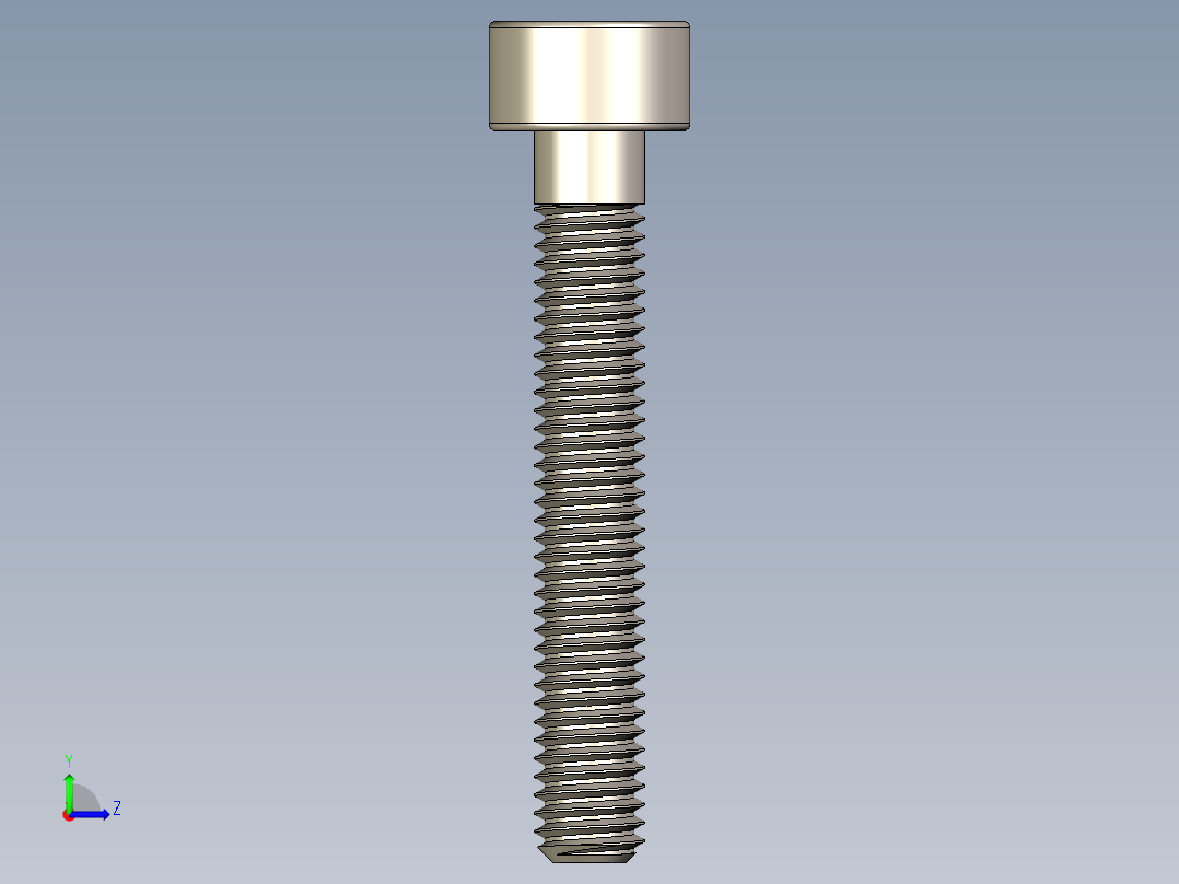 Screw_DIN_912_M3x20_A2.STEP公制内六角螺钉左视图