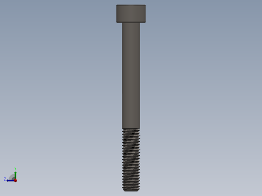 Screw_DIN_912_M8x75_A2.SLDPRT公制内六角螺钉右视缩略图