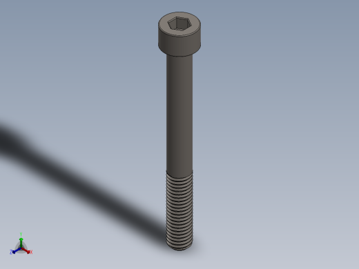 Screw_DIN_912_M8x75_A2.SLDPRT公制内六角螺钉正等轴测缩略图